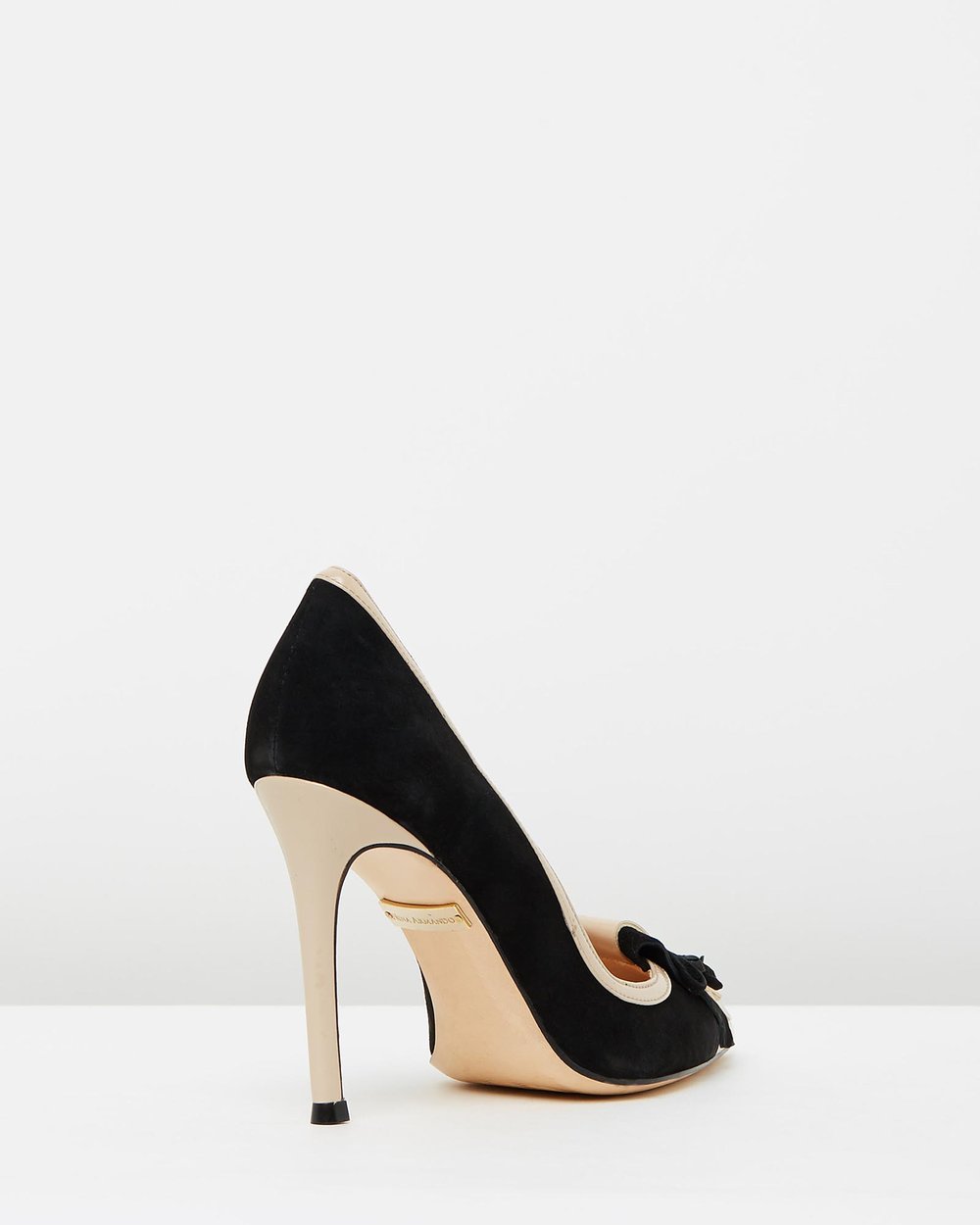 Madison - Black Suede & Beige Patent