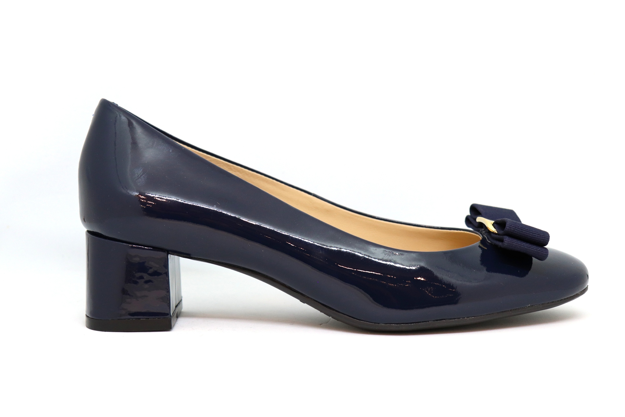 navy patent trainers