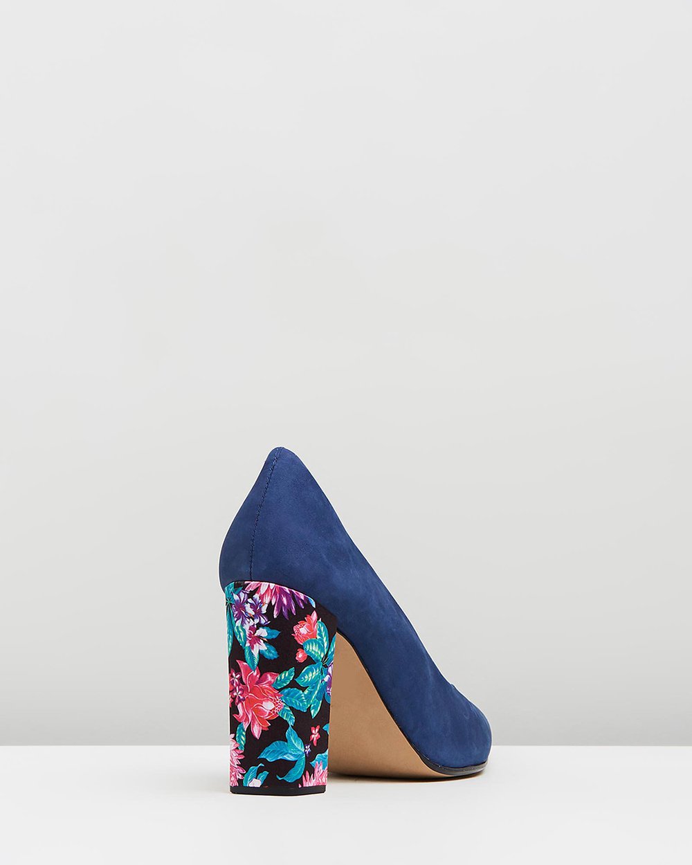 Susan - Blue Suede & Floral Multi