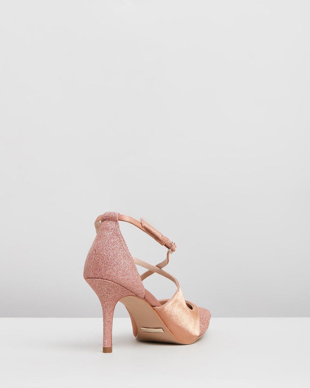 Bebo Wide Fit Sparra Barely There Heeled Sandals In Rose Gold | ModeSens