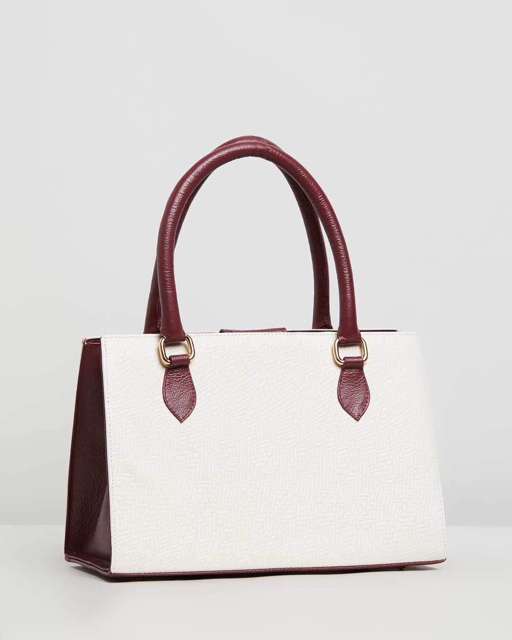 Delilah Handbag - Red & Off White