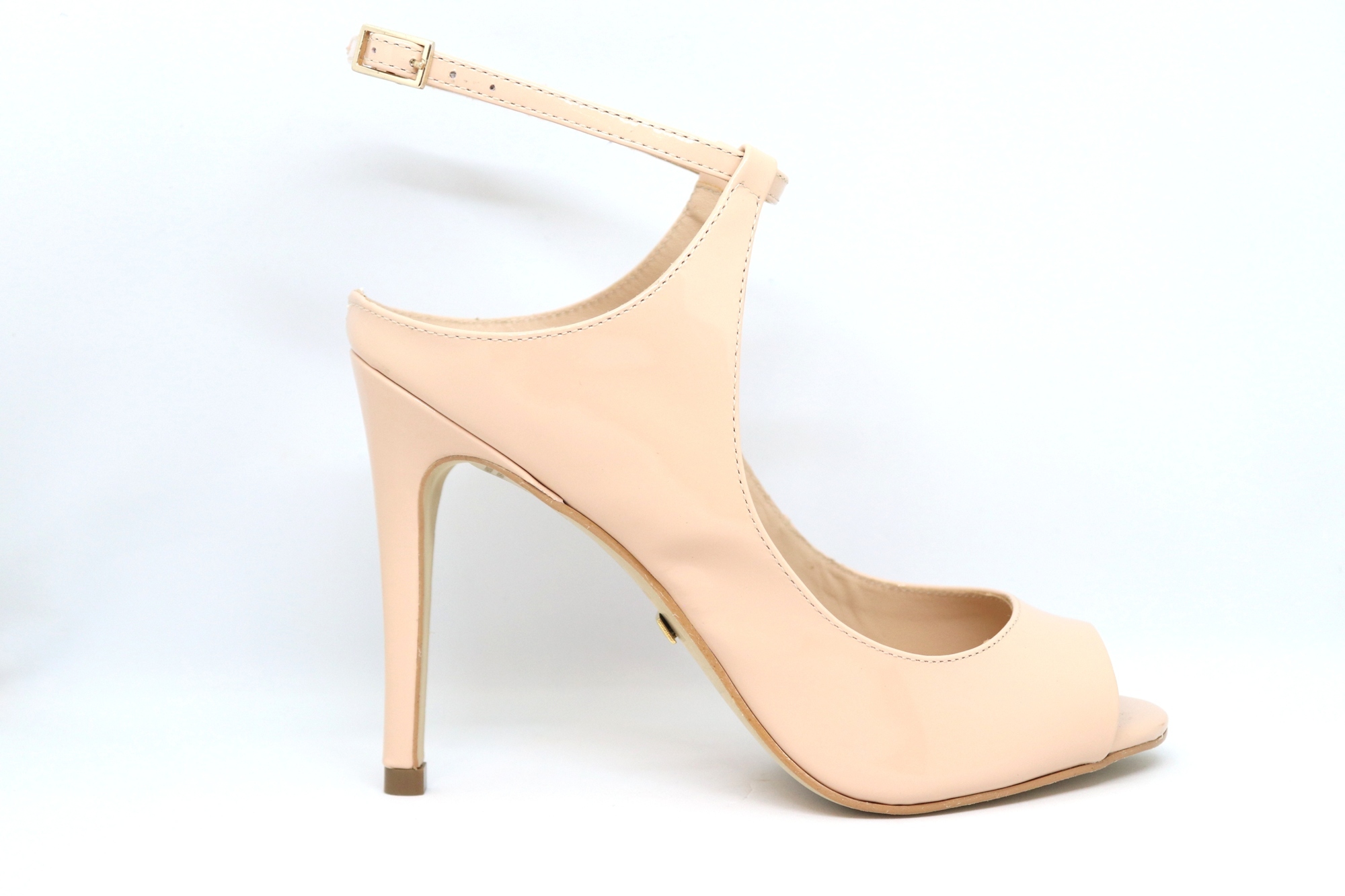 Peach Clear Strap Pointed Toe Pencils Heels | HL-1064 | Cilory.com