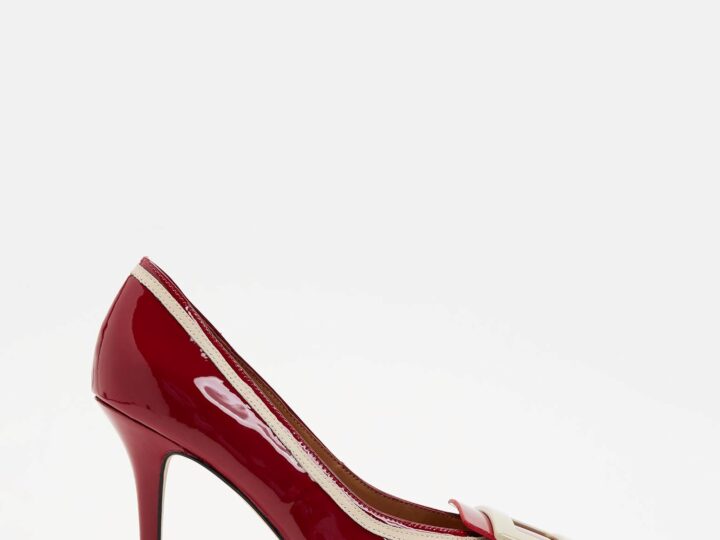 Priscilla Heels - Red and Off White