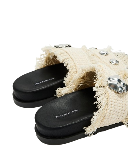 Jadi Sandals - Ivory and Silver - Image 3