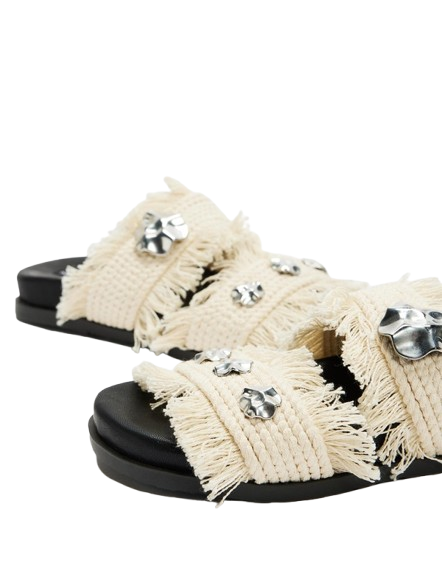 Jadi Sandals - Ivory and Silver - Image 4